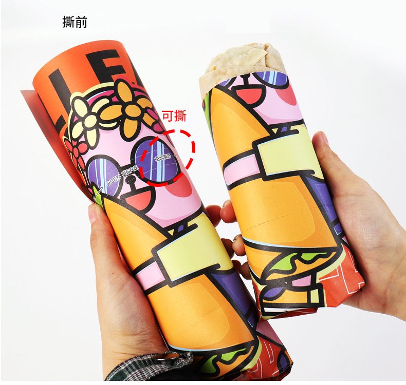 可撕開的捲餅單淋膜包裝紙