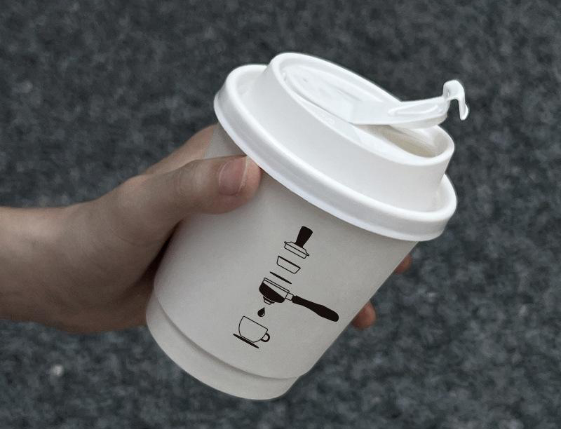 填壓器圖案咖啡紙杯